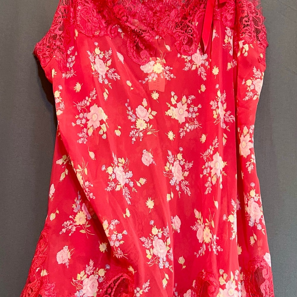 Victoria's Secret Red Floral Lace Lingerie